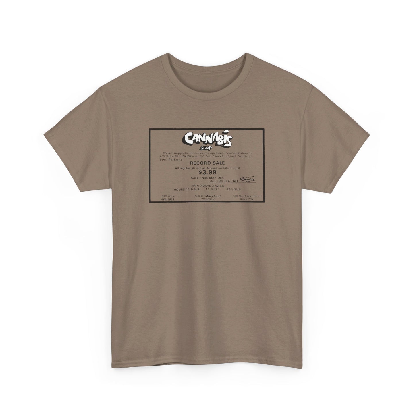Record Store Tee #130: Cannabis Record Shop St. Paul, MN