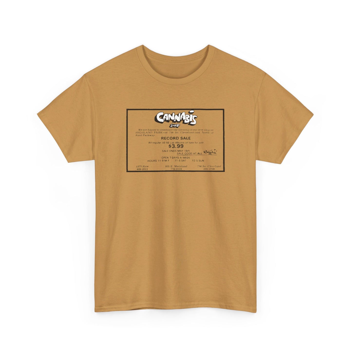 Record Store Tee #130: Cannabis Record Shop St. Paul, MN