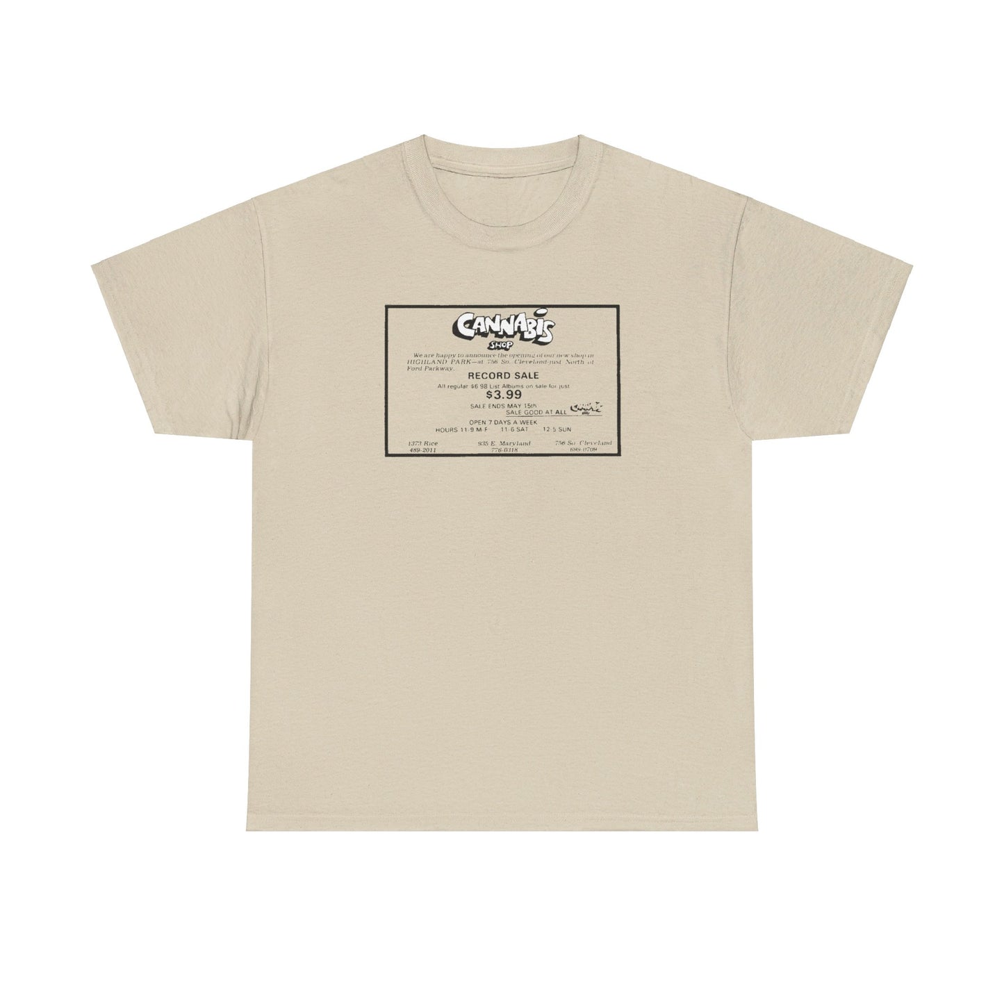 Record Store Tee #130: Cannabis Record Shop St. Paul, MN