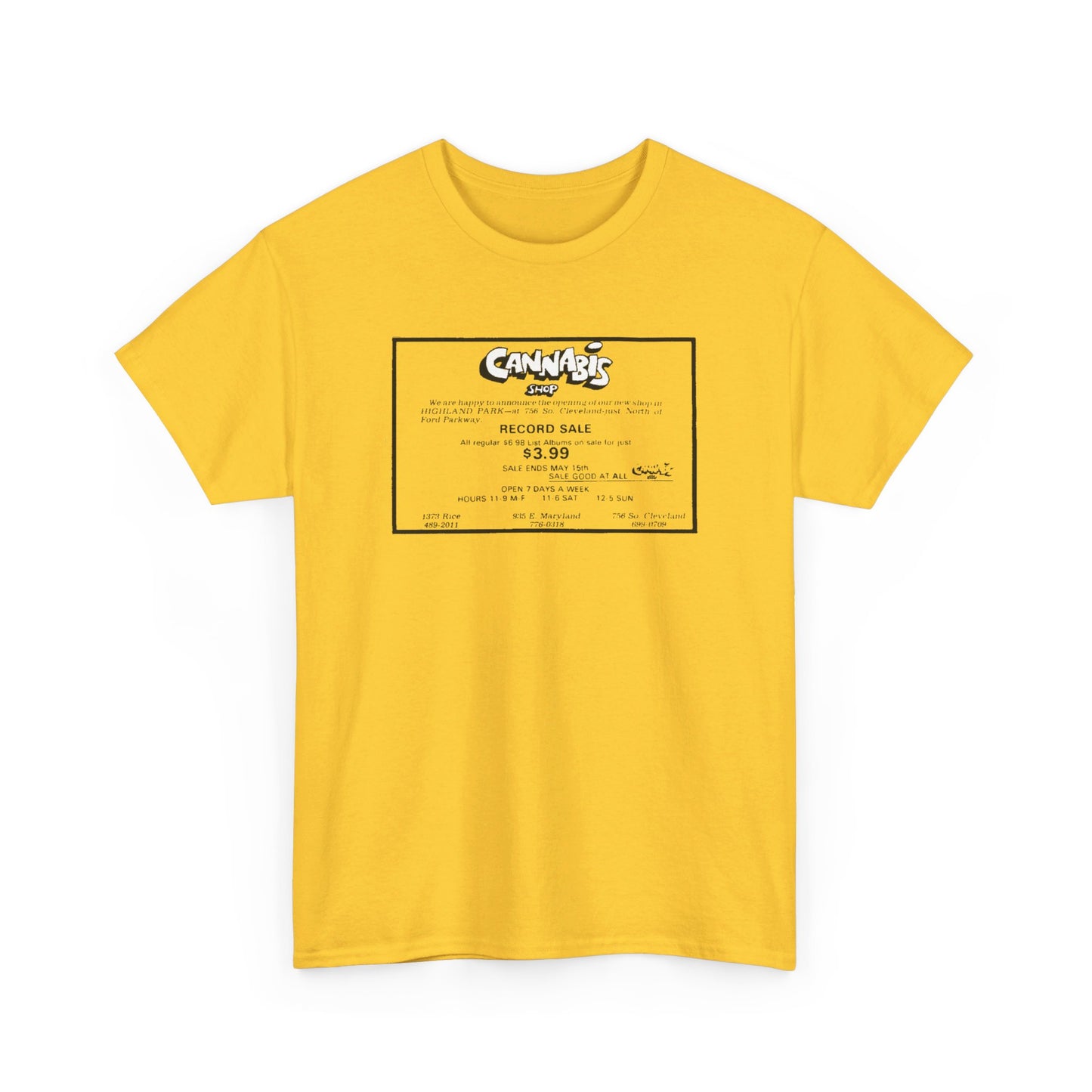 Record Store Tee #130: Cannabis Record Shop St. Paul, MN