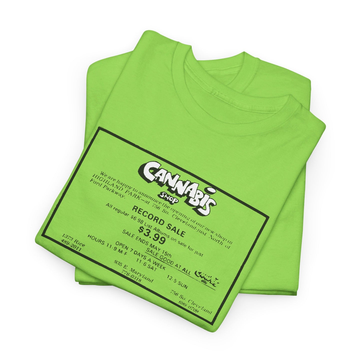 Record Store Tee #130: Cannabis Record Shop St. Paul, MN