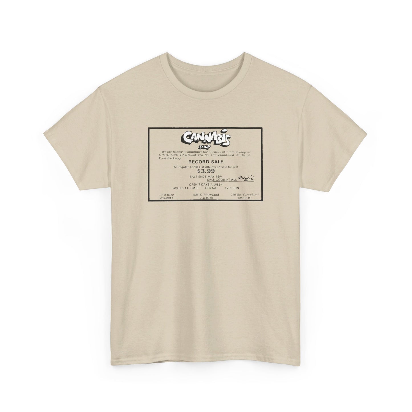 Record Store Tee #130: Cannabis Record Shop St. Paul, MN