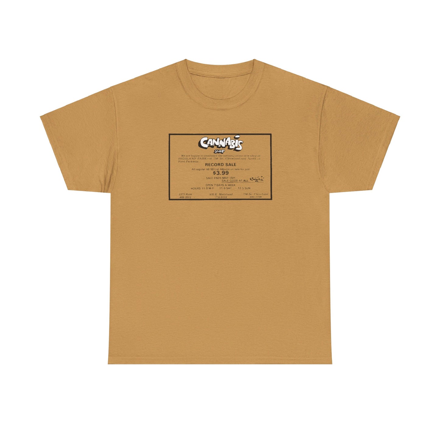 Record Store Tee #130: Cannabis Record Shop St. Paul, MN