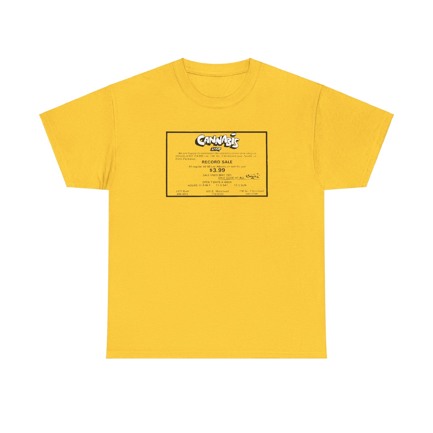 Record Store Tee #130: Cannabis Record Shop St. Paul, MN