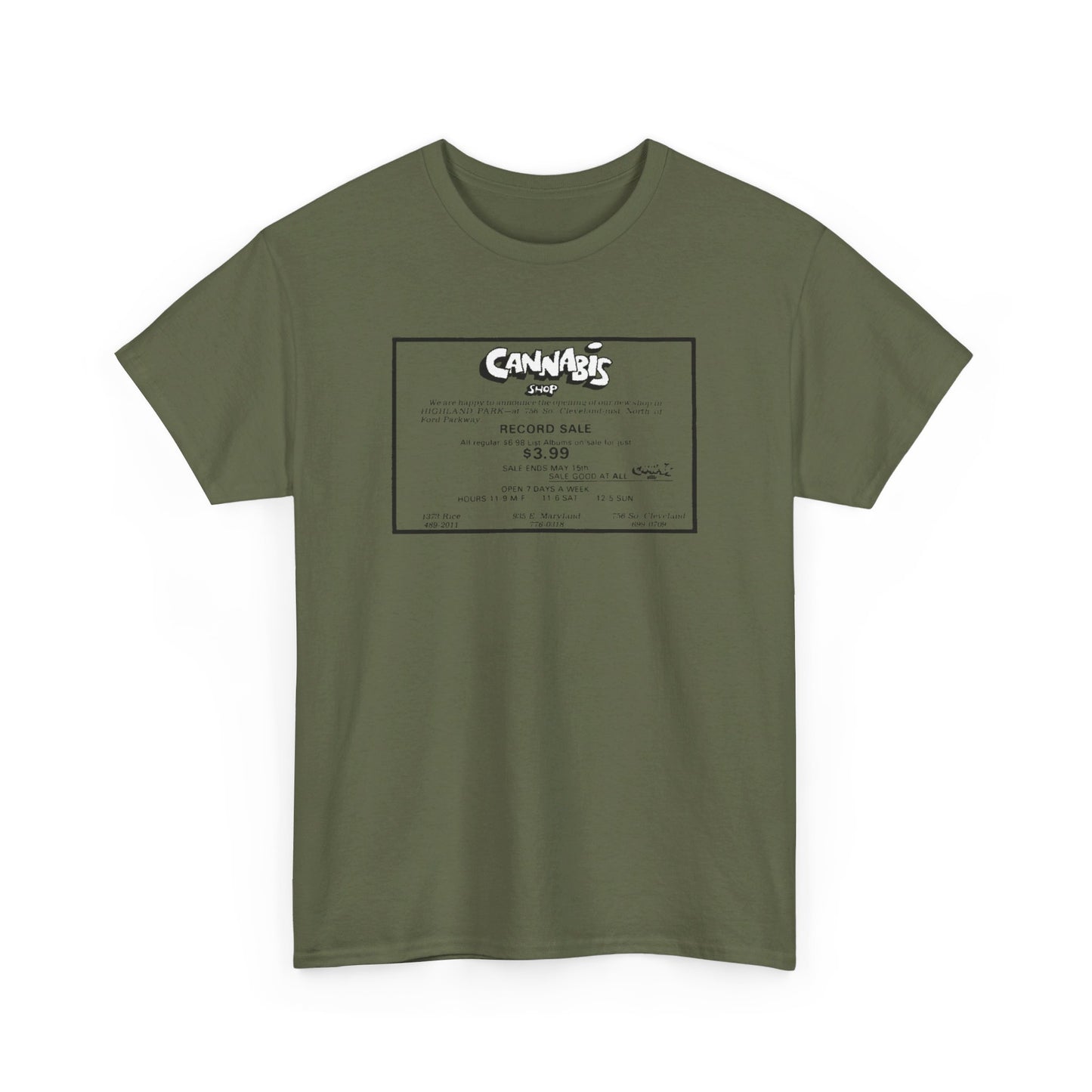 Record Store Tee #130: Cannabis Record Shop St. Paul, MN