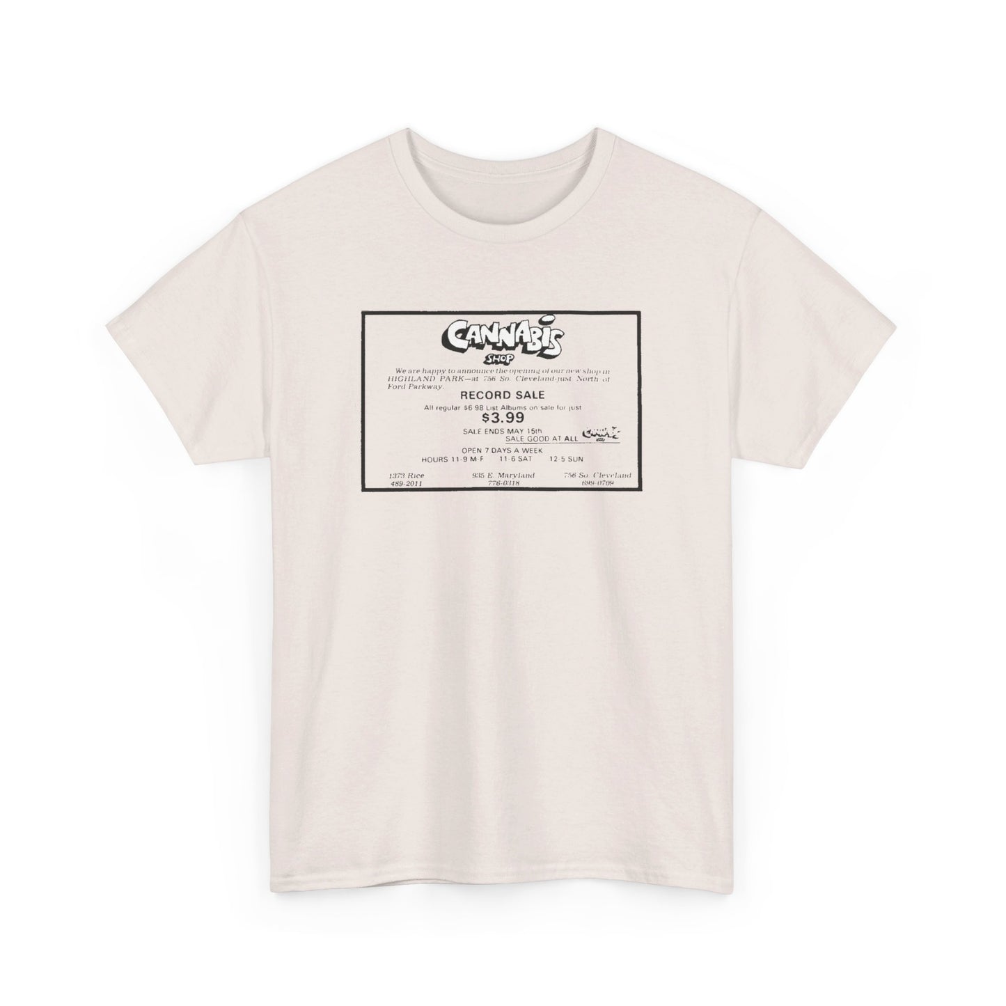 Record Store Tee #130: Cannabis Record Shop St. Paul, MN