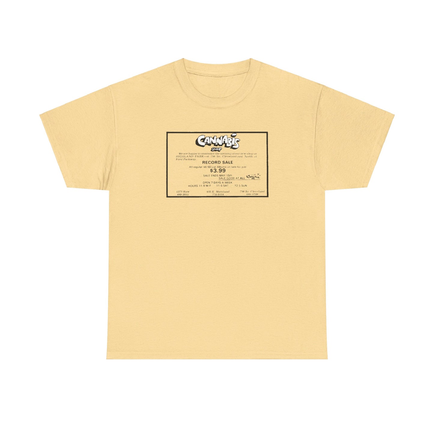 Record Store Tee #130: Cannabis Record Shop St. Paul, MN