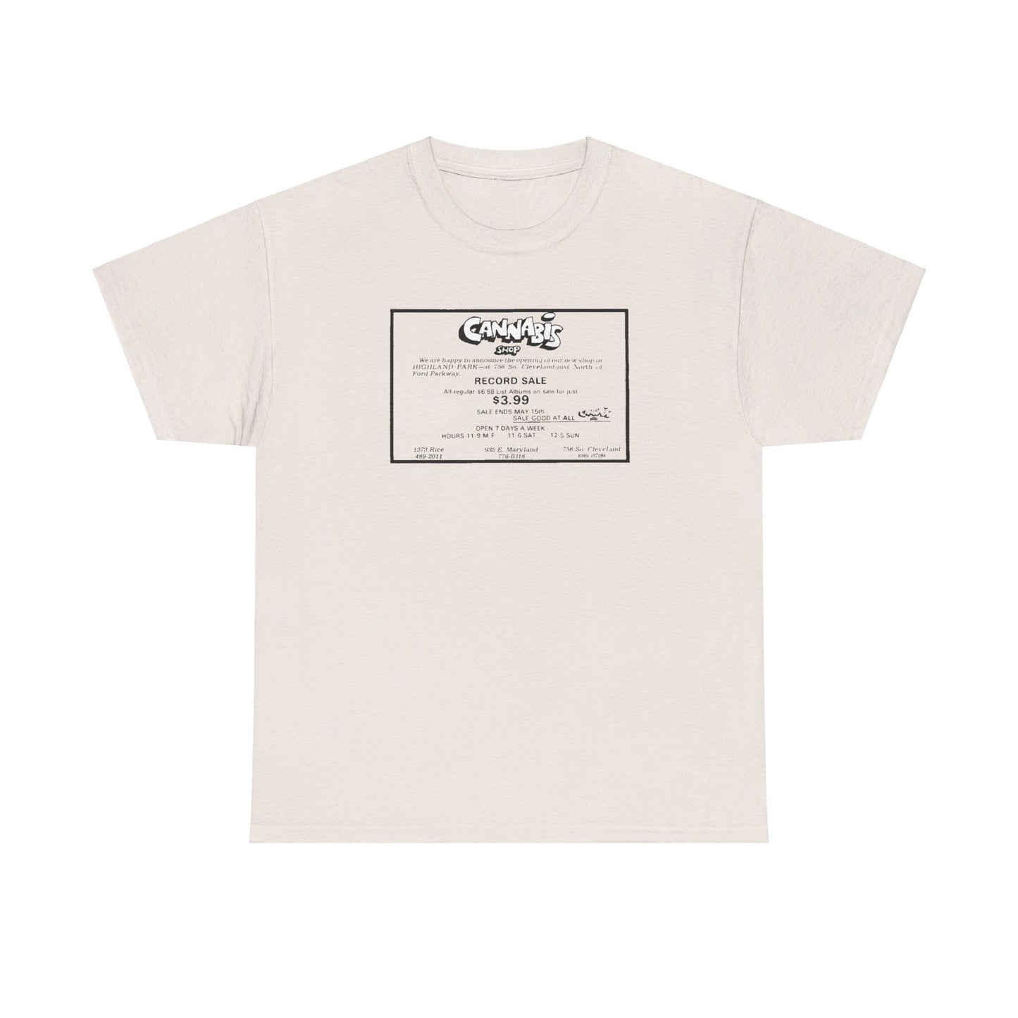 Record Store Tee #130: Cannabis Record Shop St. Paul, MN