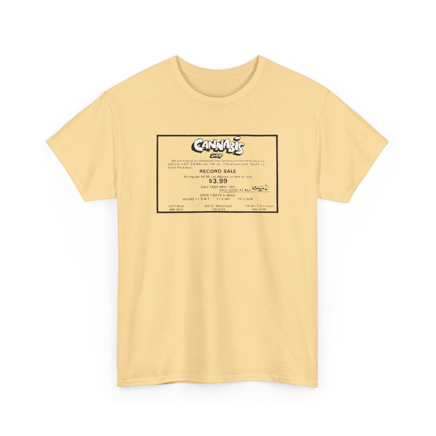 Record Store Tee #130: Cannabis Record Shop St. Paul, MN
