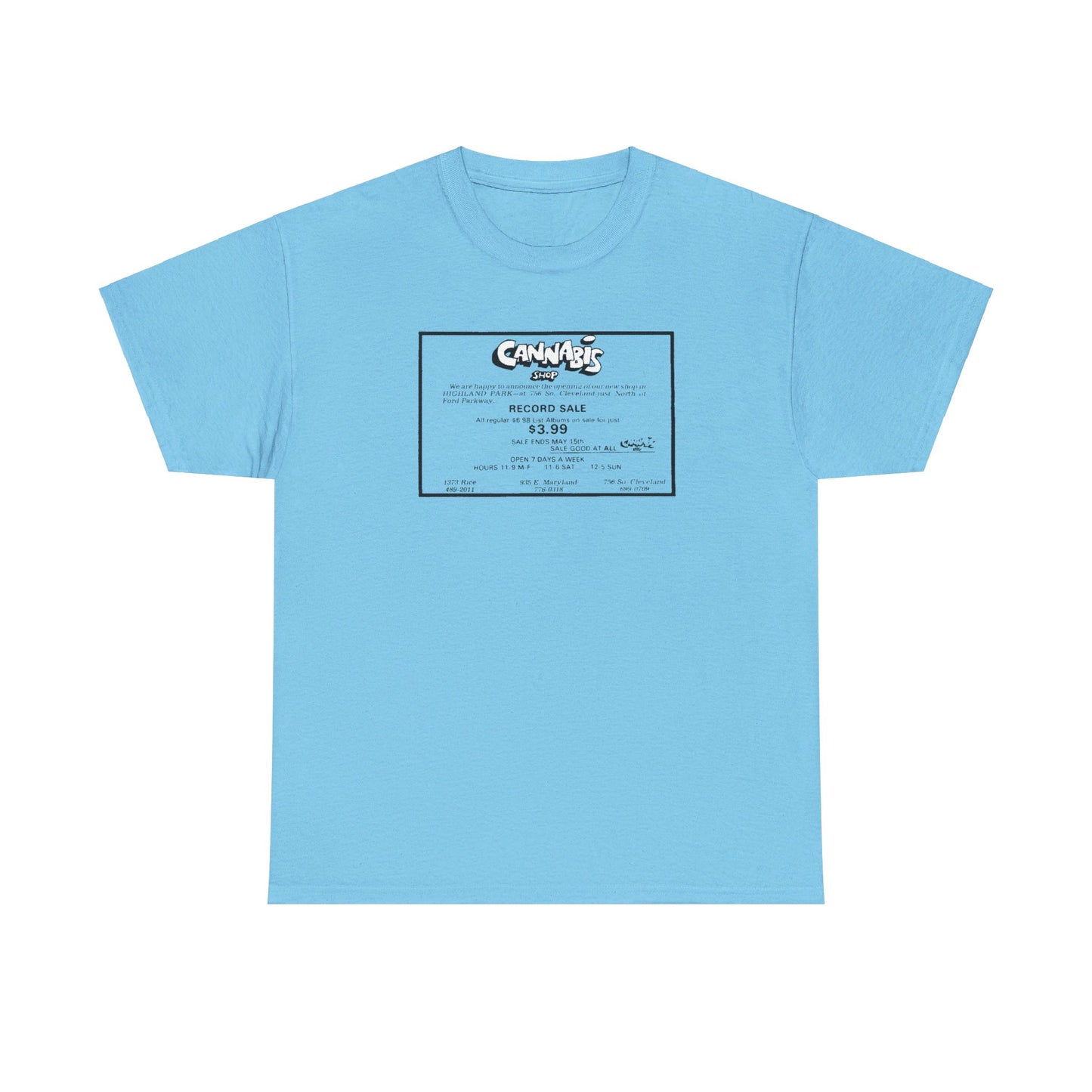 Record Store Tee #130: Cannabis Record Shop St. Paul, MN