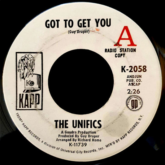 The Unifics - Got To Get You / Memories