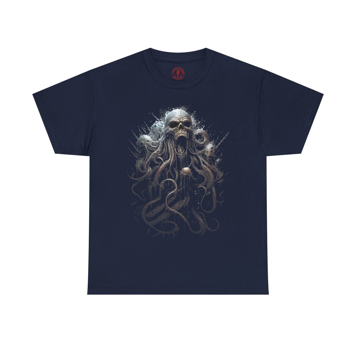 Wicked Skull Octopus Unisex Heavy Cotton Tee | Vintage T-Shirt, Graphic Tee, Casual Wear