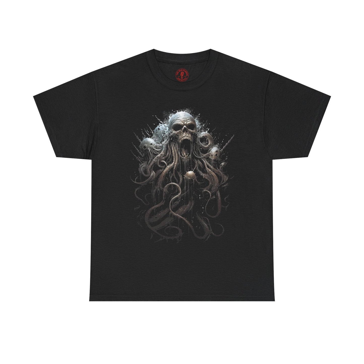 Wicked Skull Octopus Unisex Heavy Cotton Tee | Vintage T-Shirt, Graphic Tee, Casual Wear