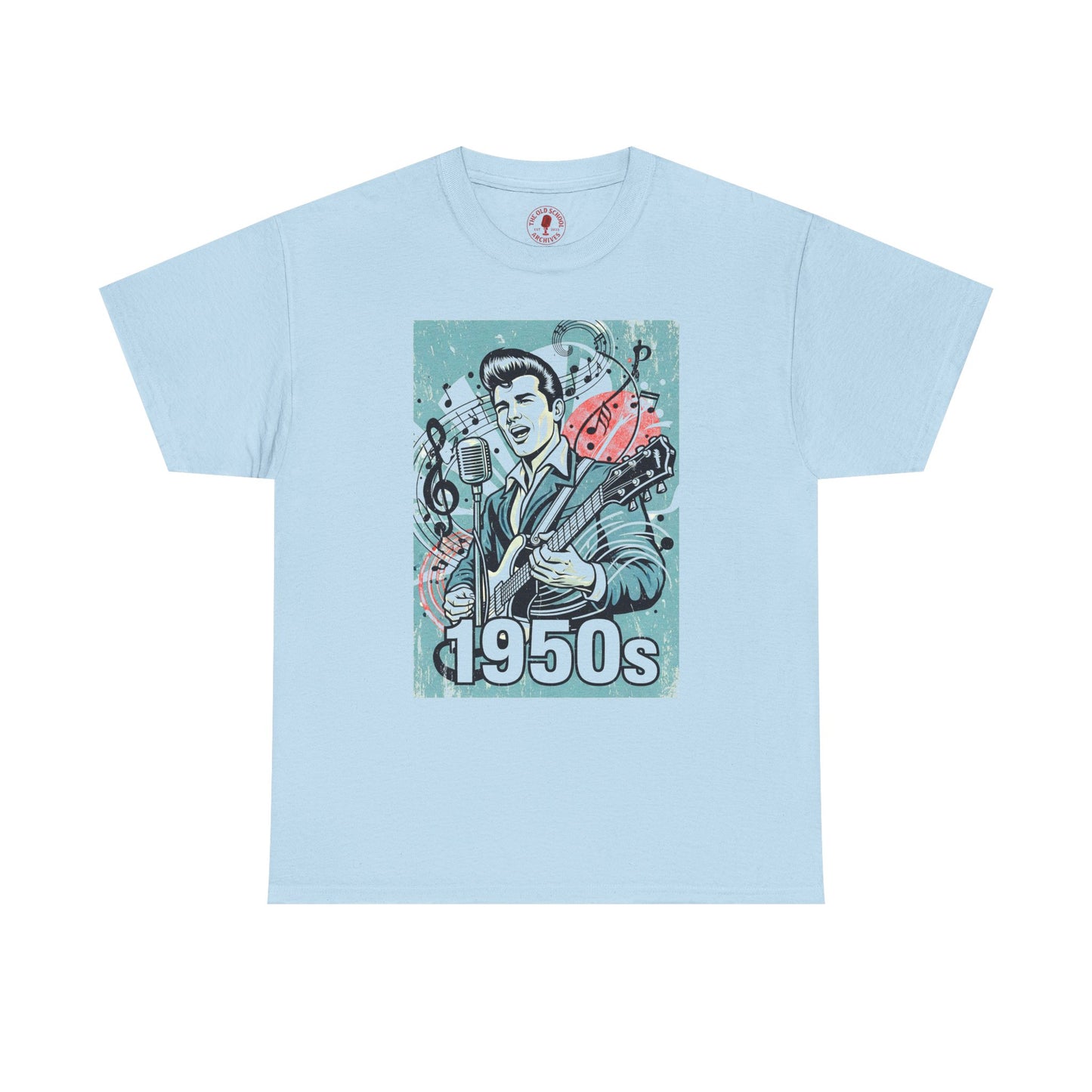 1950s Rock N Roll Tee, Unisex Heavy Cotton T-Shirt, Casual Statement Wear
