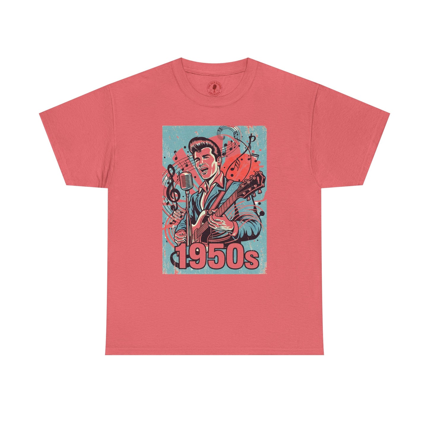 1950s Rock N Roll Tee, Unisex Heavy Cotton T-Shirt, Casual Statement Wear