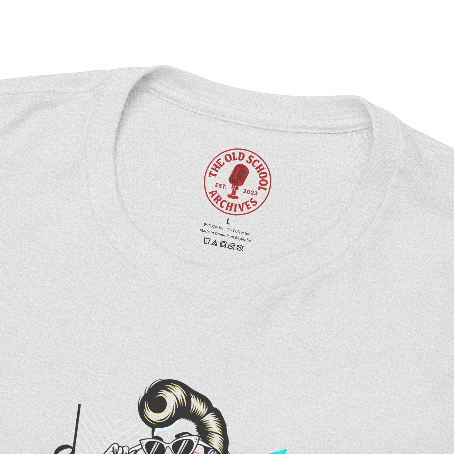 Pin-up Girl With Music Staff Notes Tee, Unisex Heavy Cotton T-Shirt, Casual Statement Wear