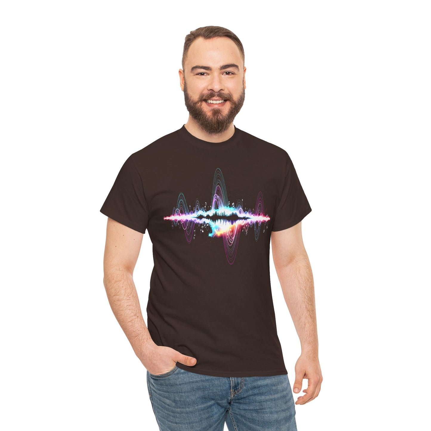 Music Visualized Tee, Unisex Heavy Cotton T-Shirt, Casual Statement Wear