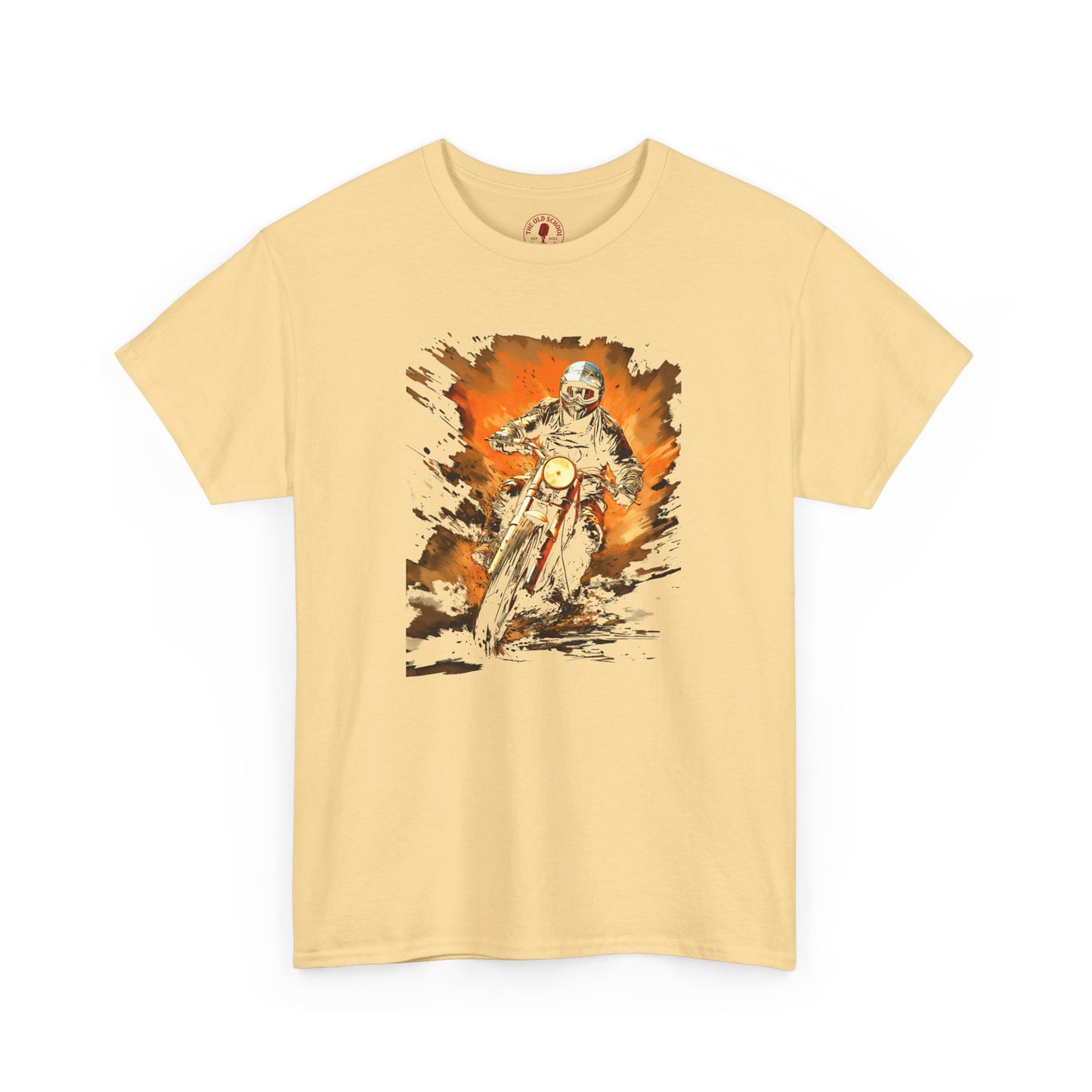 Vintage Motorcycle Bike Racer Unisex Heavy Cotton Tee | Vintage T-Shirt, Graphic Tee, Casual Wear