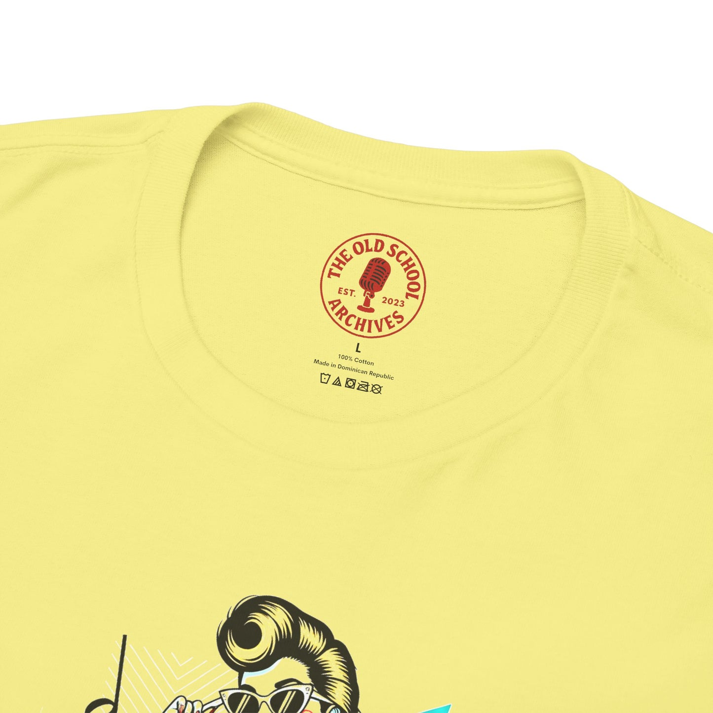 Pin-up Girl With Music Staff Notes Tee, Unisex Heavy Cotton T-Shirt, Casual Statement Wear
