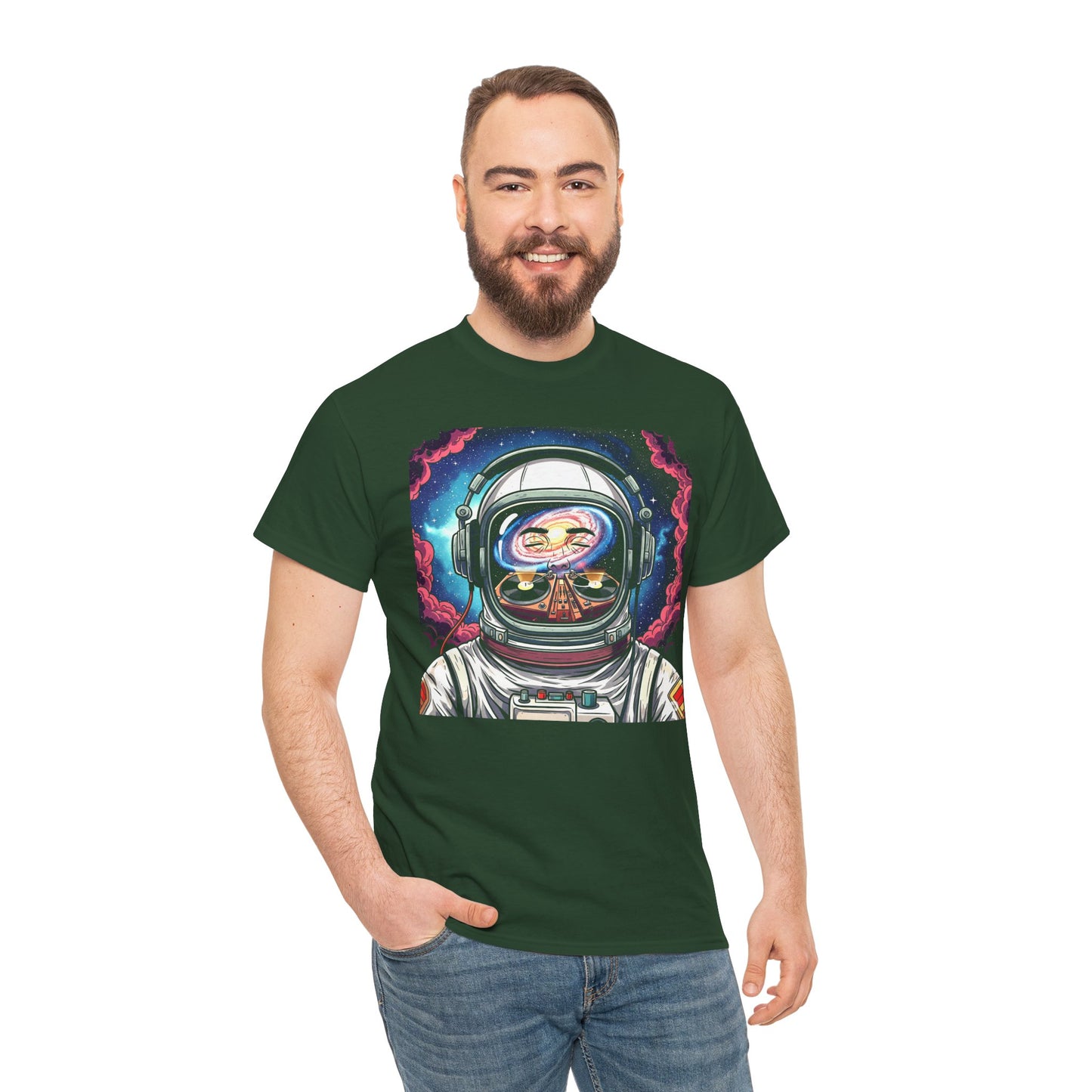 DJ Spaceman Tee, Unisex Heavy Cotton T-Shirt, Casual Statement Wear