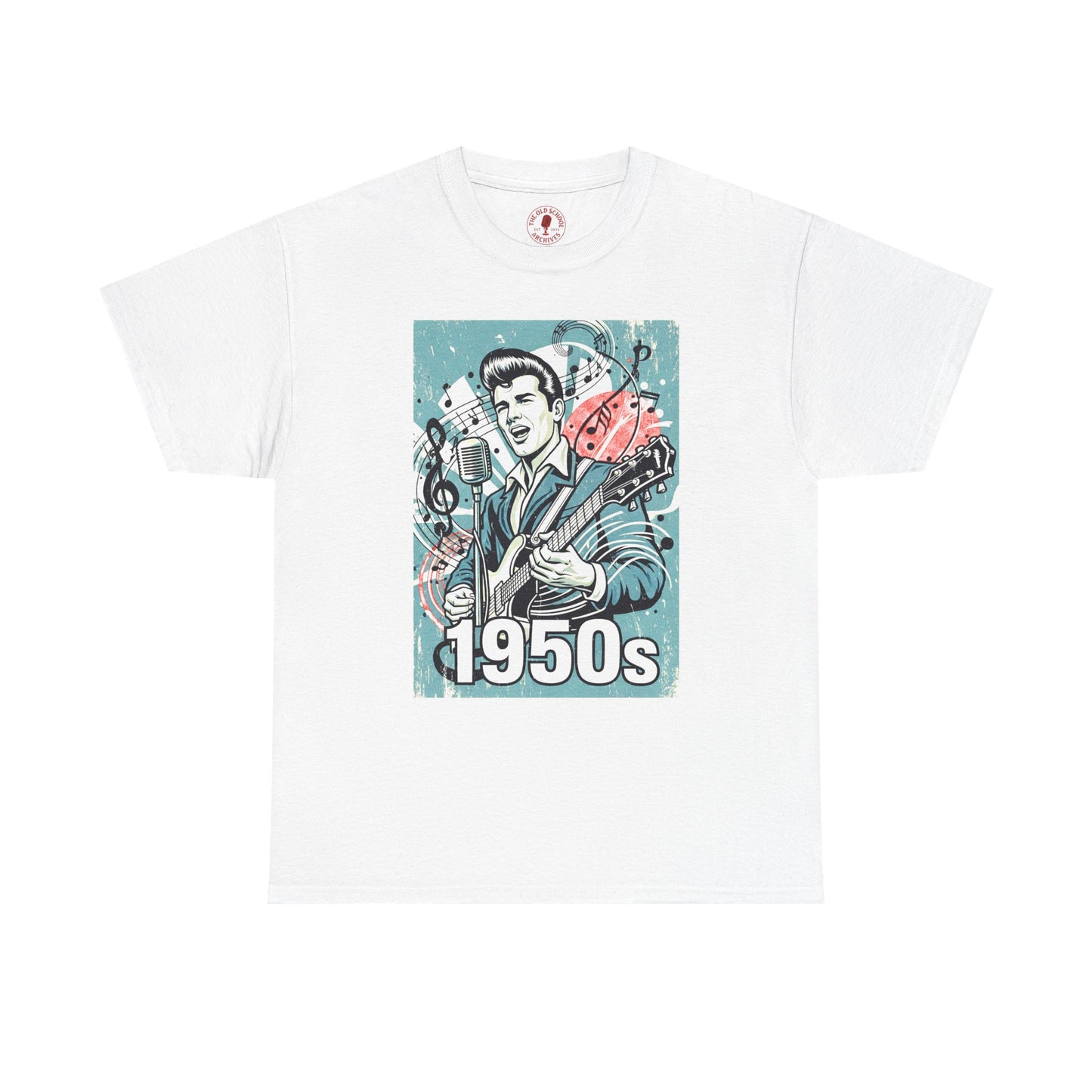 1950s Rock N Roll Tee, Unisex Heavy Cotton T-Shirt, Casual Statement Wear