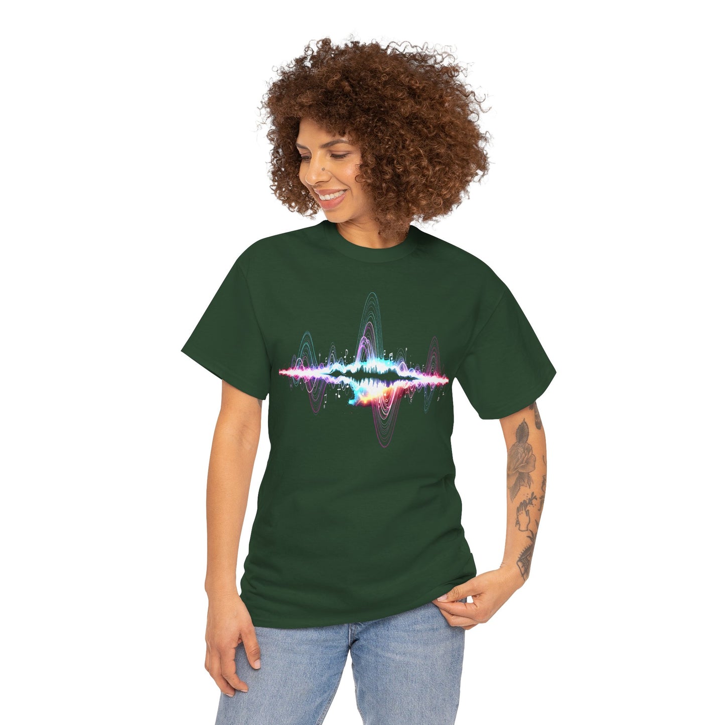 Music Visualized Tee, Unisex Heavy Cotton T-Shirt, Casual Statement Wear