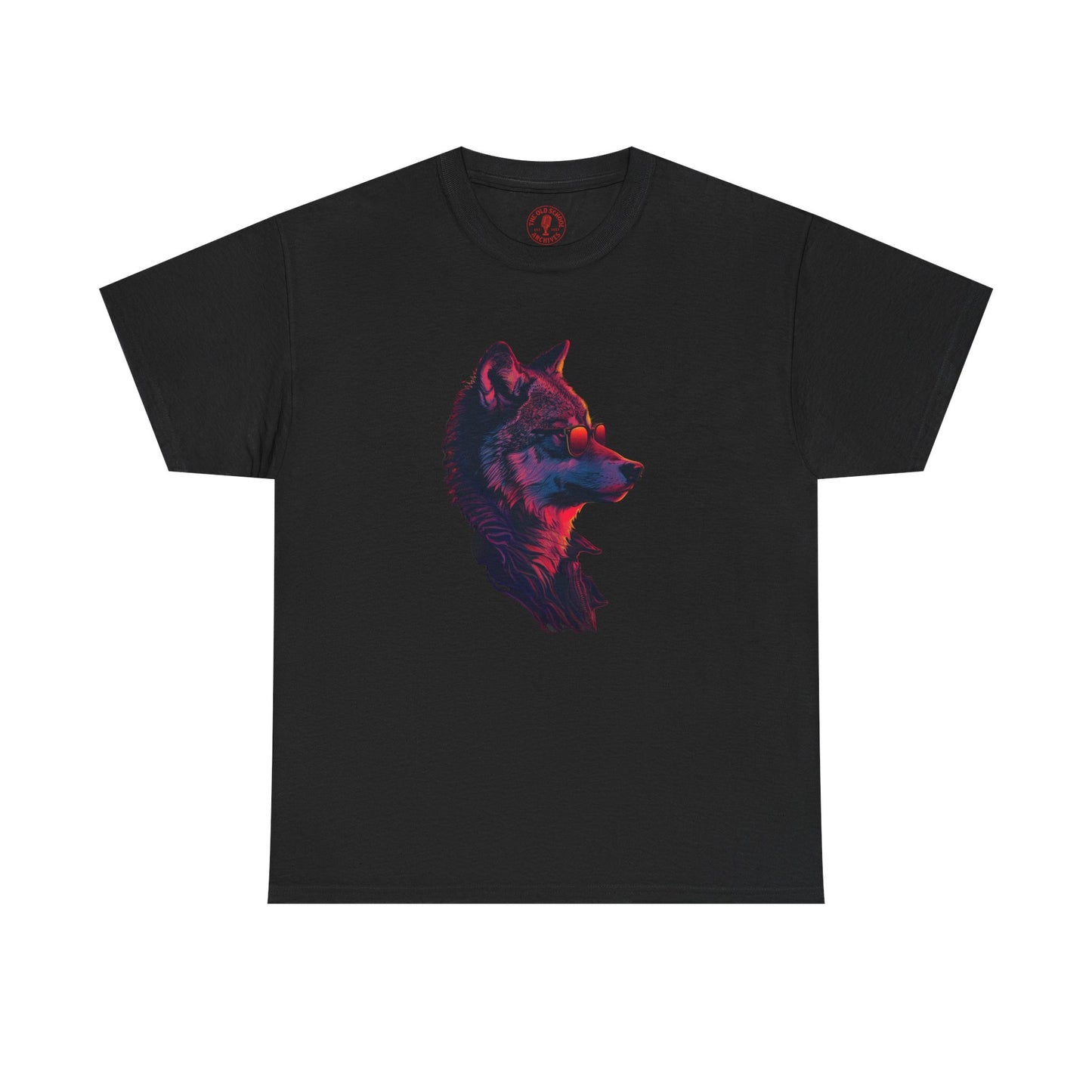 Wolf In Sunglasses Unisex Heavy Cotton Tee | Vintage T-Shirt, Graphic Tee, Casual Wear