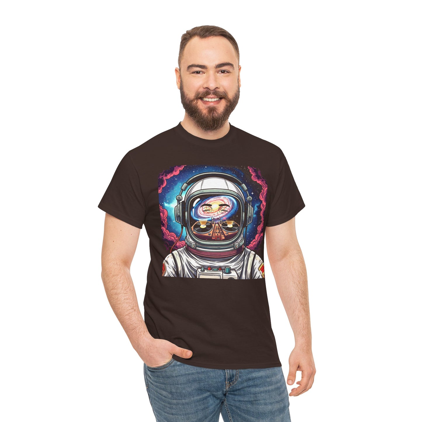 DJ Spaceman Tee, Unisex Heavy Cotton T-Shirt, Casual Statement Wear