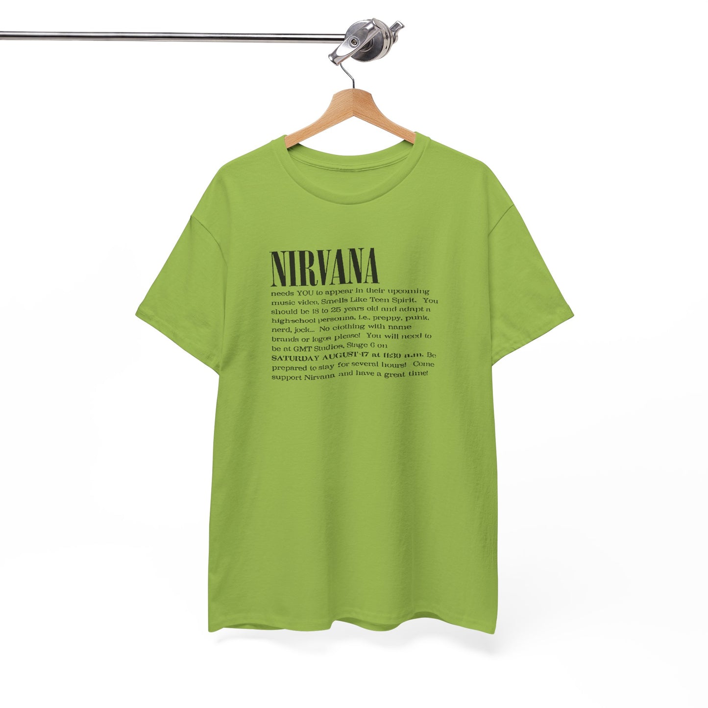 Retro Tee #209: Nirvana Smells Like Teen Spirit Casting Call