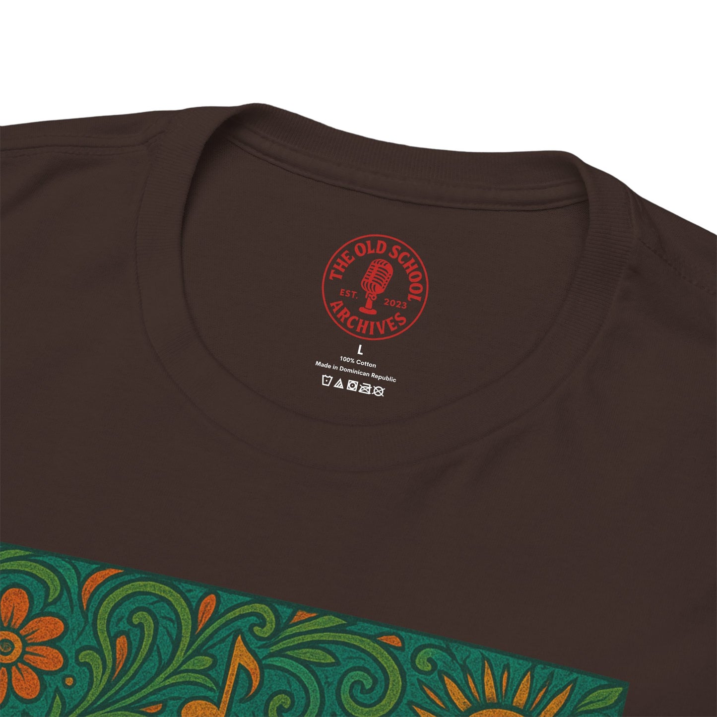 Retro Peace Love Turntable Tee Unisex Heavy Cotton T-Shirt Hipster Fashion