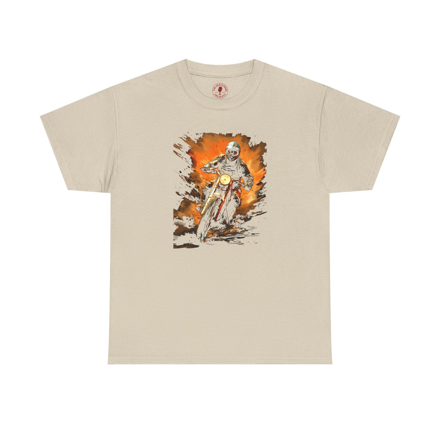 Vintage Motorcycle Bike Racer Unisex Heavy Cotton Tee | Vintage T-Shirt, Graphic Tee, Casual Wear