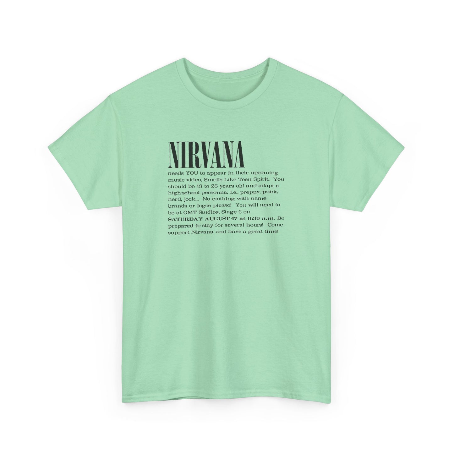 Retro Tee #209: Nirvana Smells Like Teen Spirit Casting Call