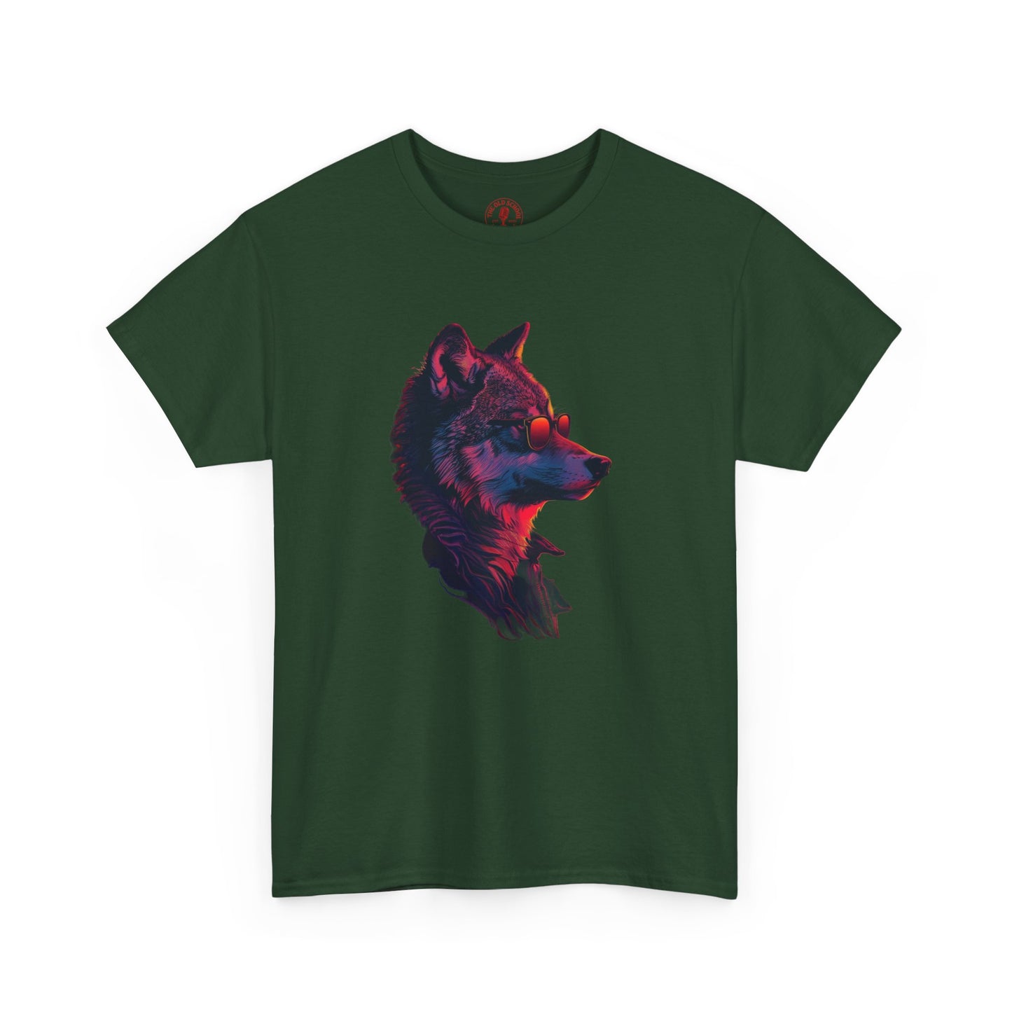 Wolf In Sunglasses Unisex Heavy Cotton Tee | Vintage T-Shirt, Graphic Tee, Casual Wear
