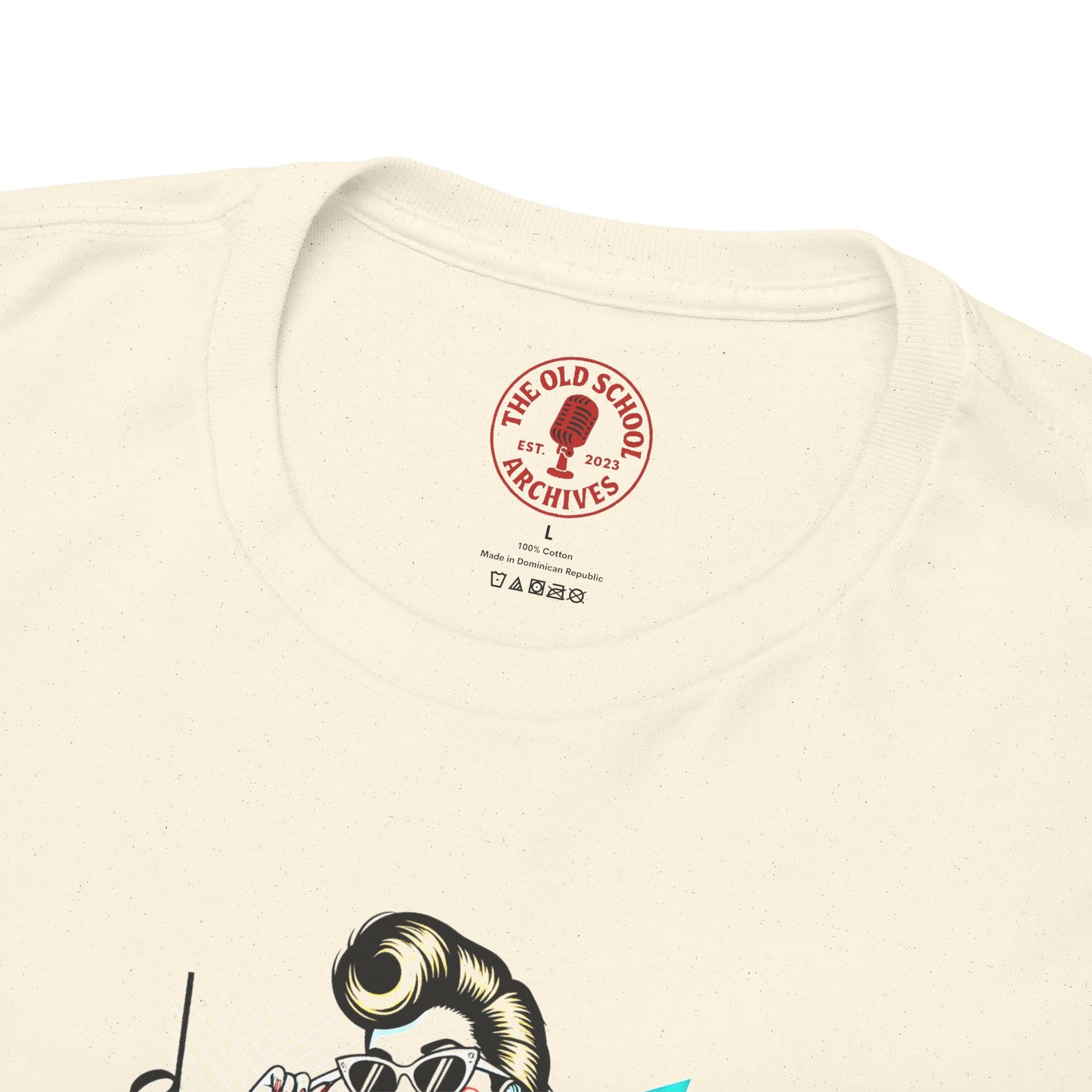 Pin-up Girl With Music Staff Notes Tee, Unisex Heavy Cotton T-Shirt, Casual Statement Wear