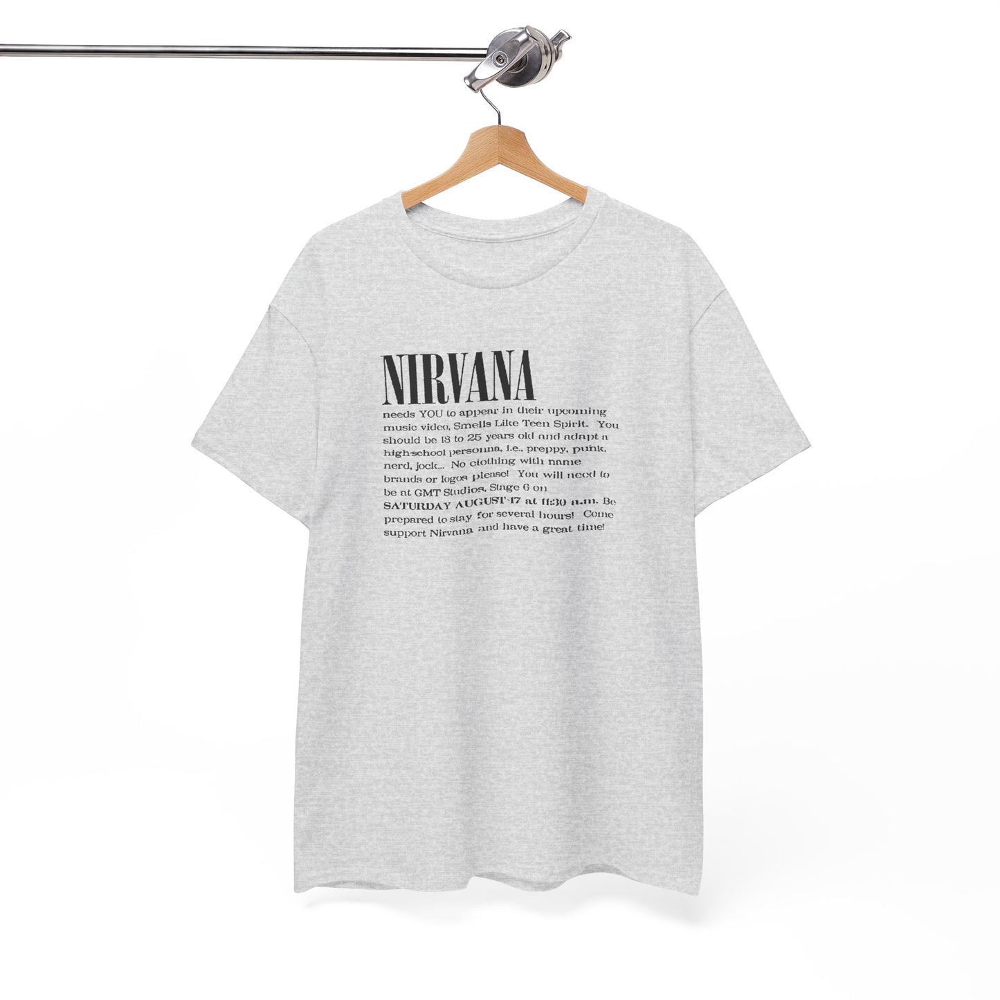 Retro Tee #209: Nirvana Smells Like Teen Spirit Casting Call