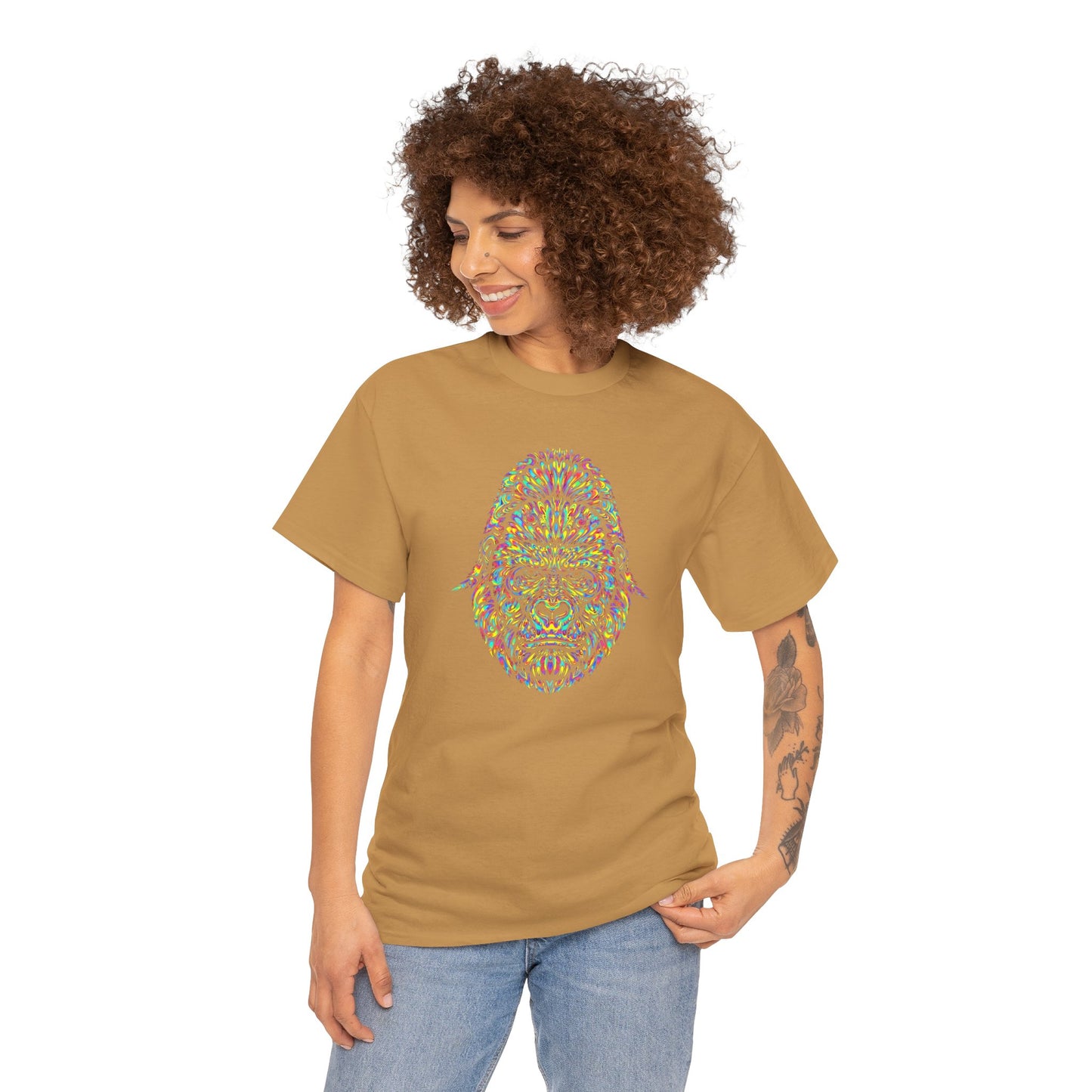 Cosmic Gorilla Unisex Heavy Cotton Tee Statement Shirt