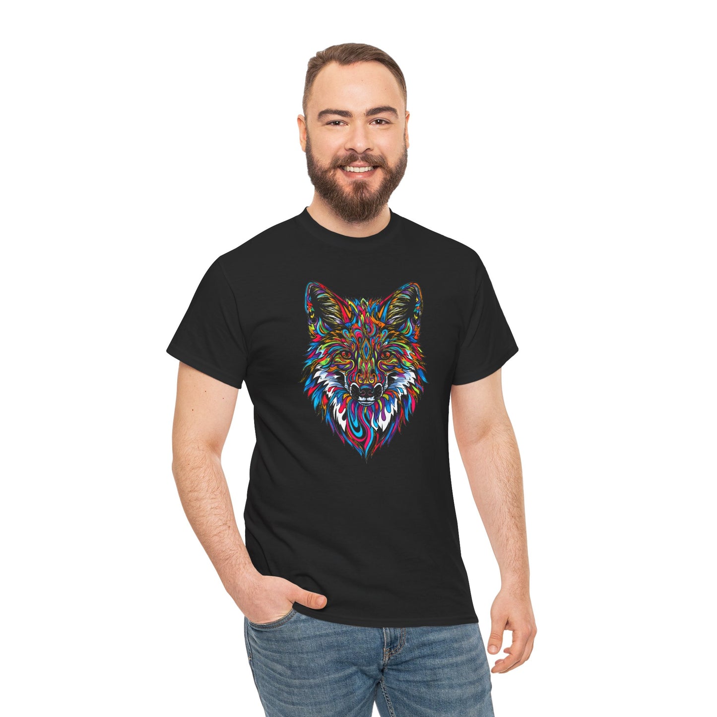 Cosmic Fox Unisex Heavy Cotton Tee Statement Shirt