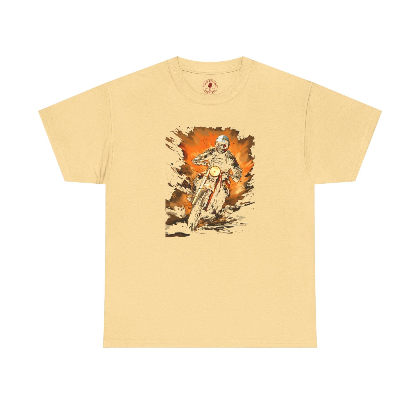 Vintage Motorcycle Bike Racer Unisex Heavy Cotton Tee | Vintage T-Shirt, Graphic Tee, Casual Wear