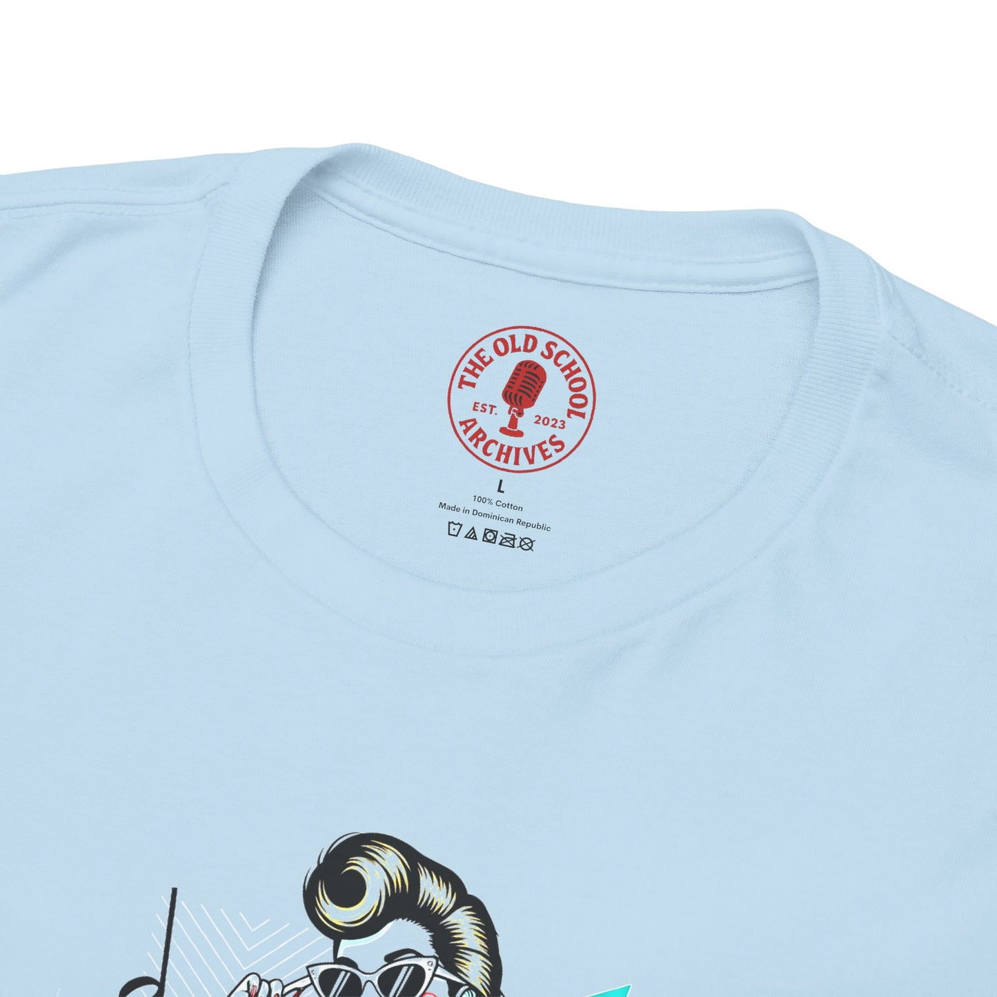 Pin-up Girl With Music Staff Notes Tee, Unisex Heavy Cotton T-Shirt, Casual Statement Wear