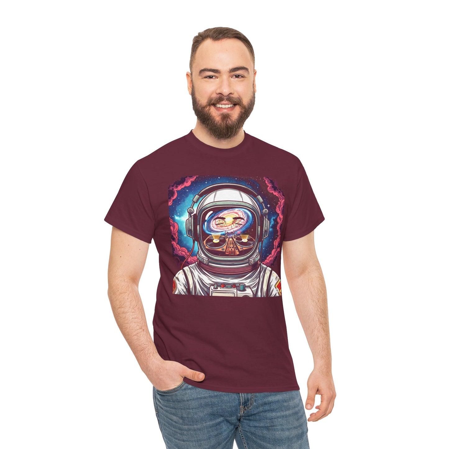 DJ Spaceman Tee, Unisex Heavy Cotton T-Shirt, Casual Statement Wear