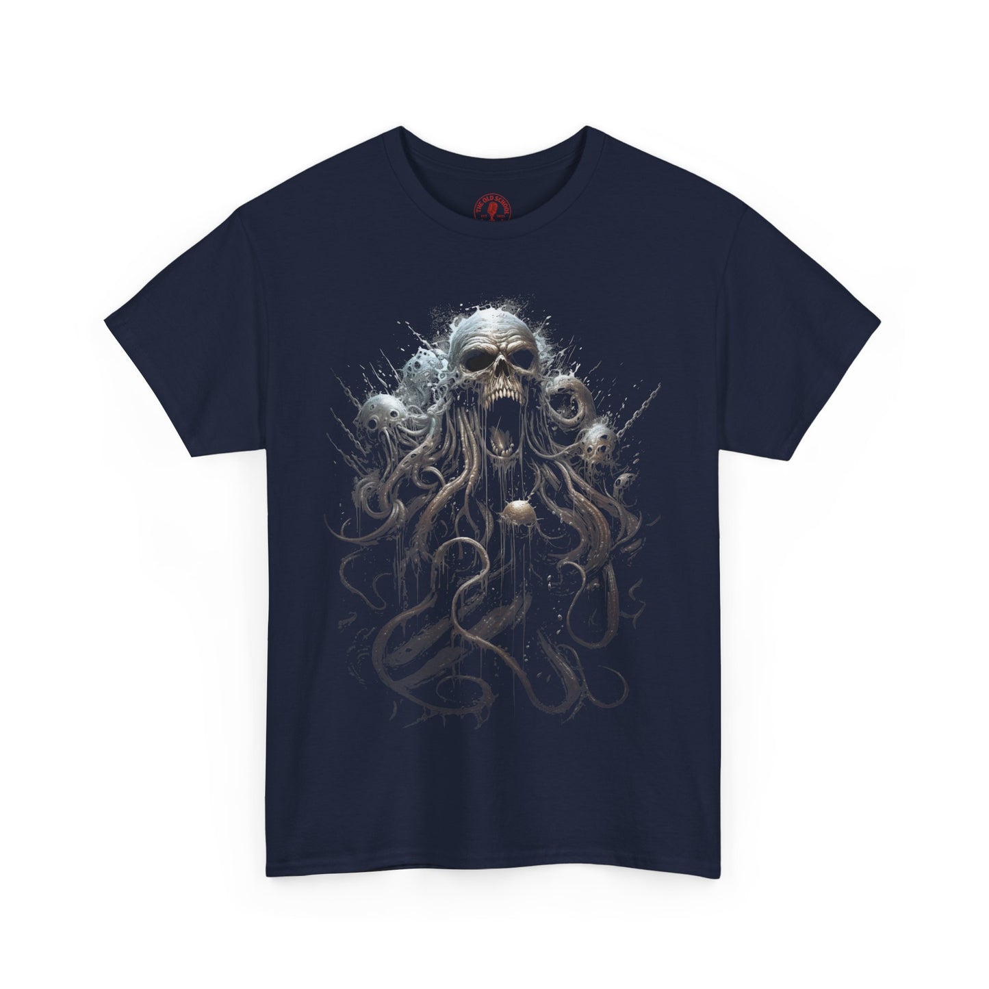 Wicked Skull Octopus Unisex Heavy Cotton Tee | Vintage T-Shirt, Graphic Tee, Casual Wear