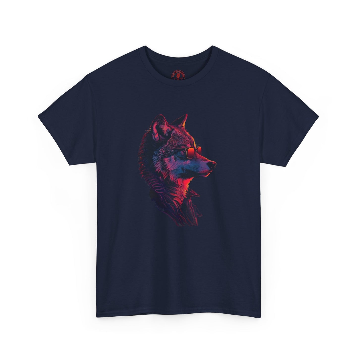 Wolf In Sunglasses Unisex Heavy Cotton Tee | Vintage T-Shirt, Graphic Tee, Casual Wear