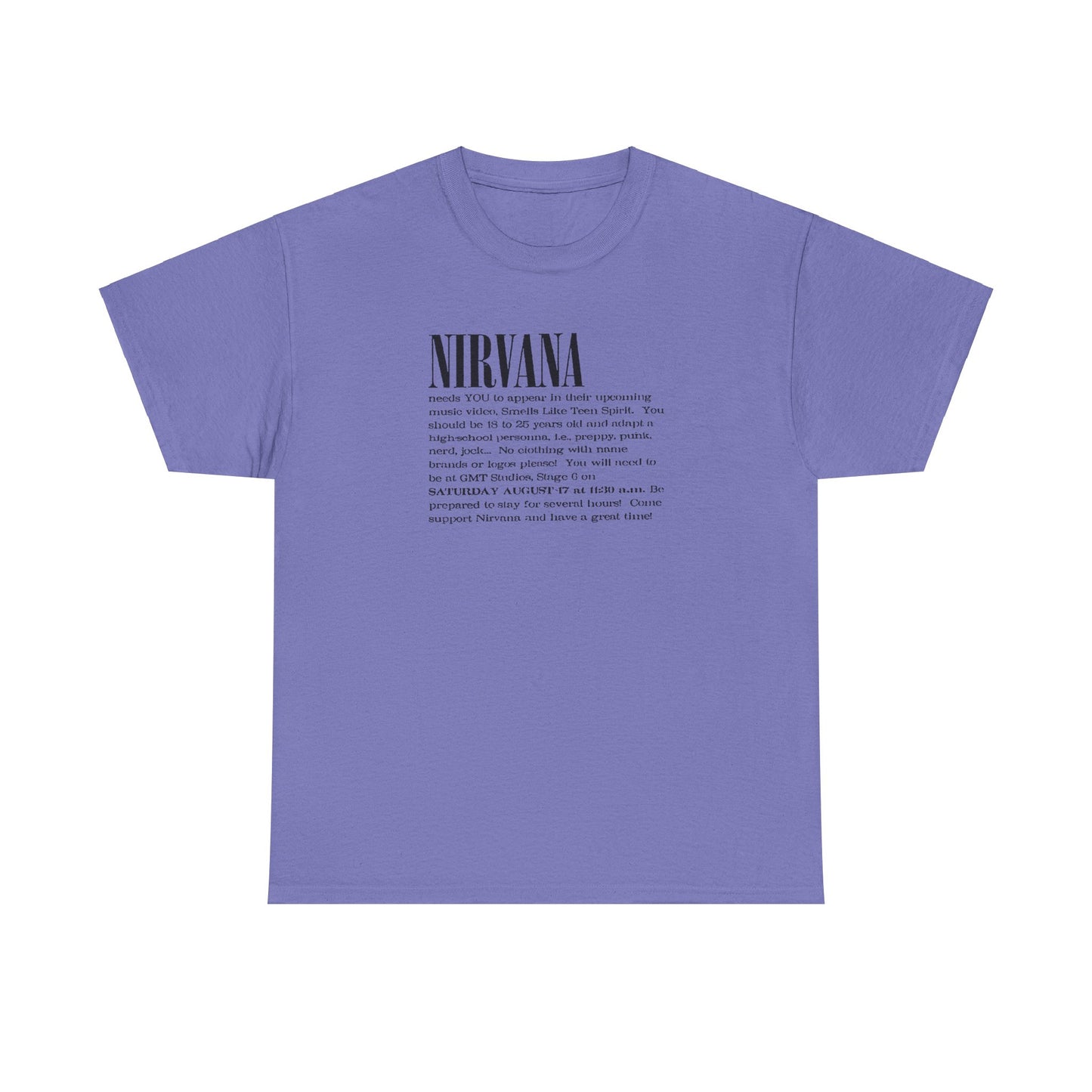 Retro Tee #209: Nirvana Smells Like Teen Spirit Casting Call