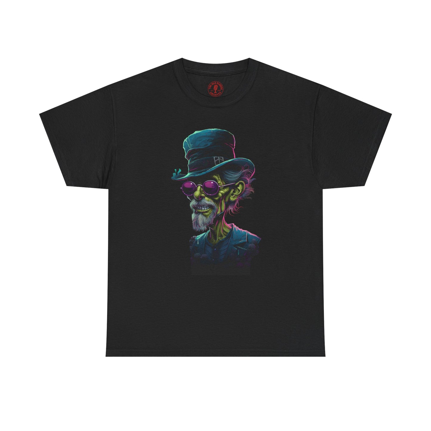 Psychedelic Zombie Unisex Heavy Cotton Tee | Vintage T-Shirt, Graphic Tee, Casual Wear