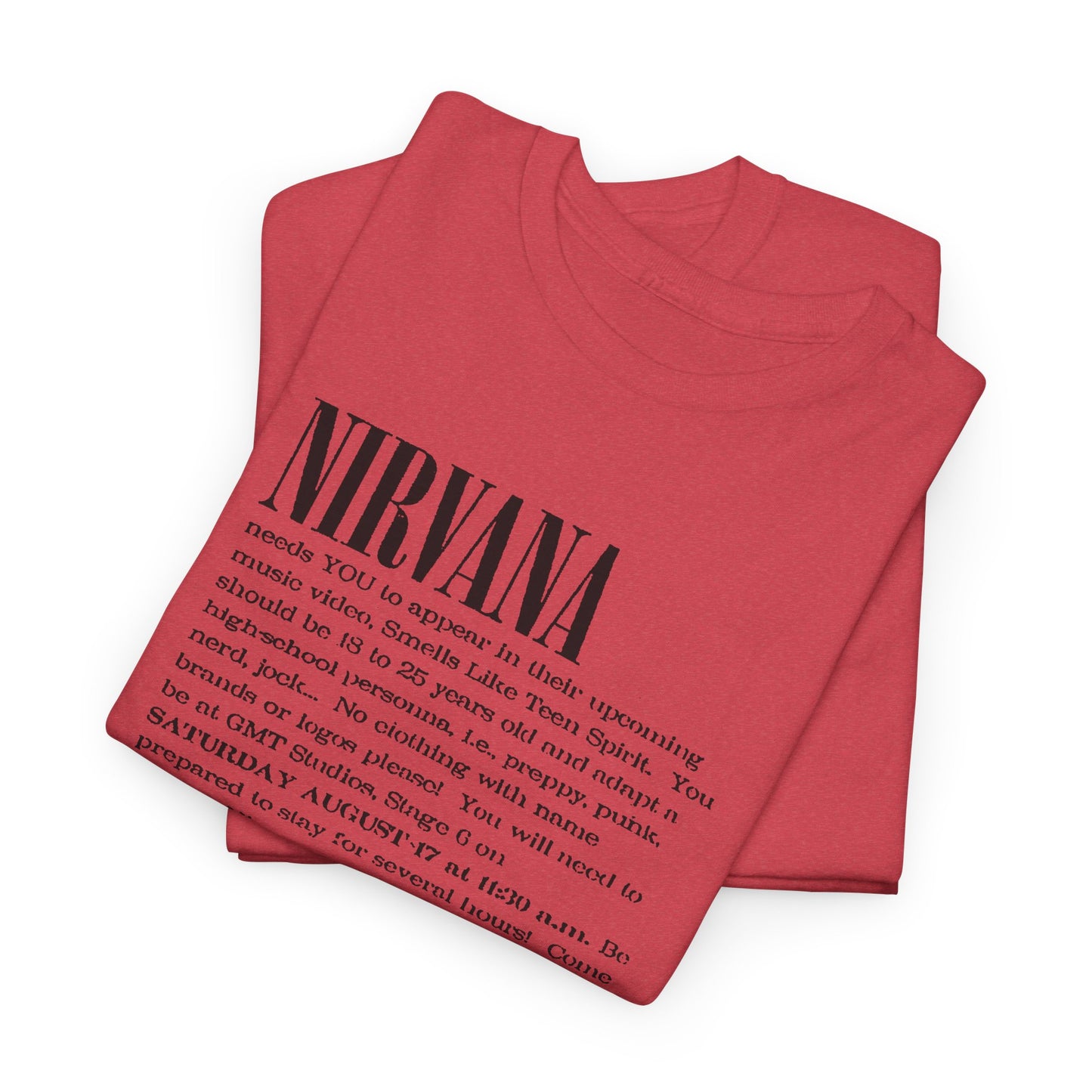 Retro Tee #209: Nirvana Smells Like Teen Spirit Casting Call