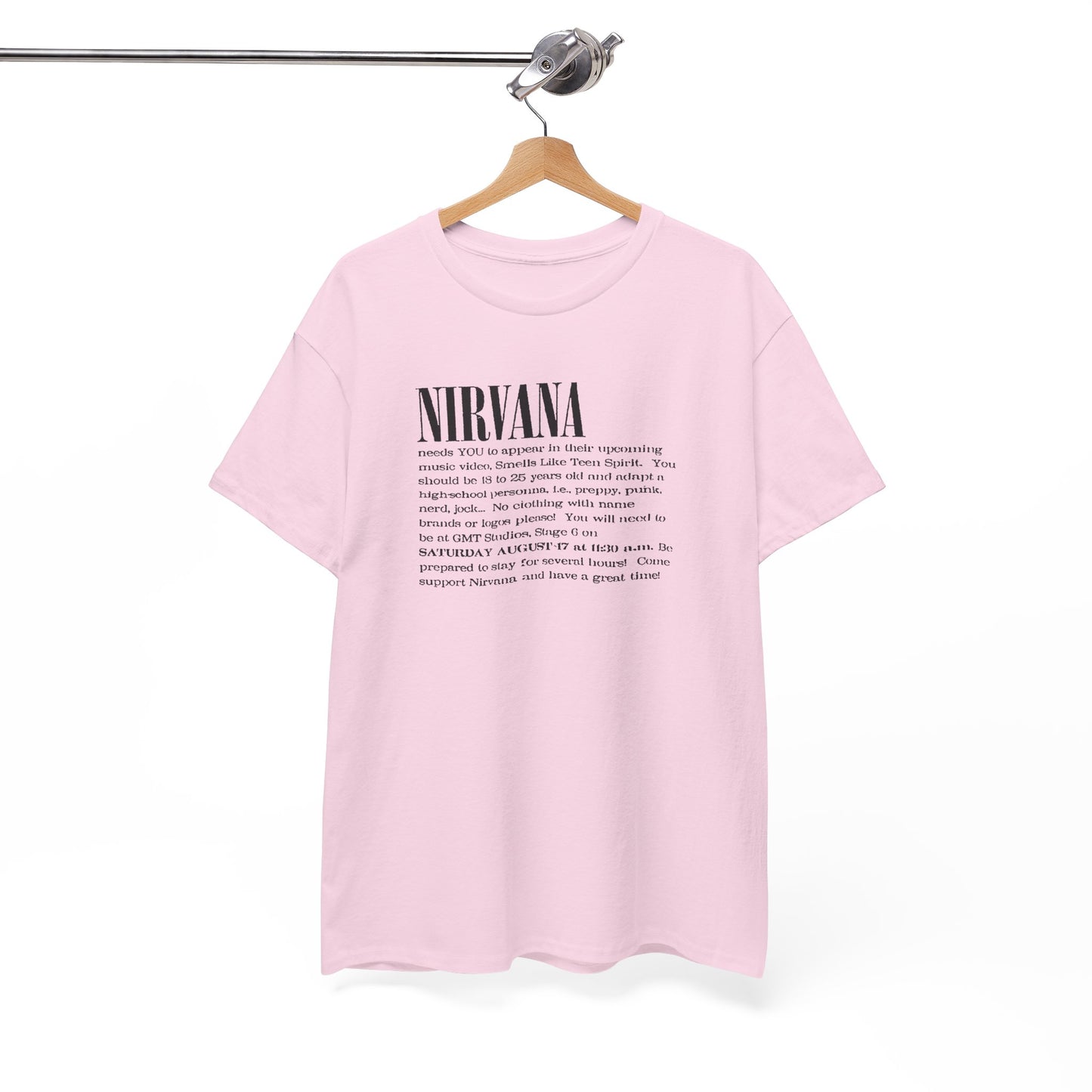 Retro Tee #209: Nirvana Smells Like Teen Spirit Casting Call