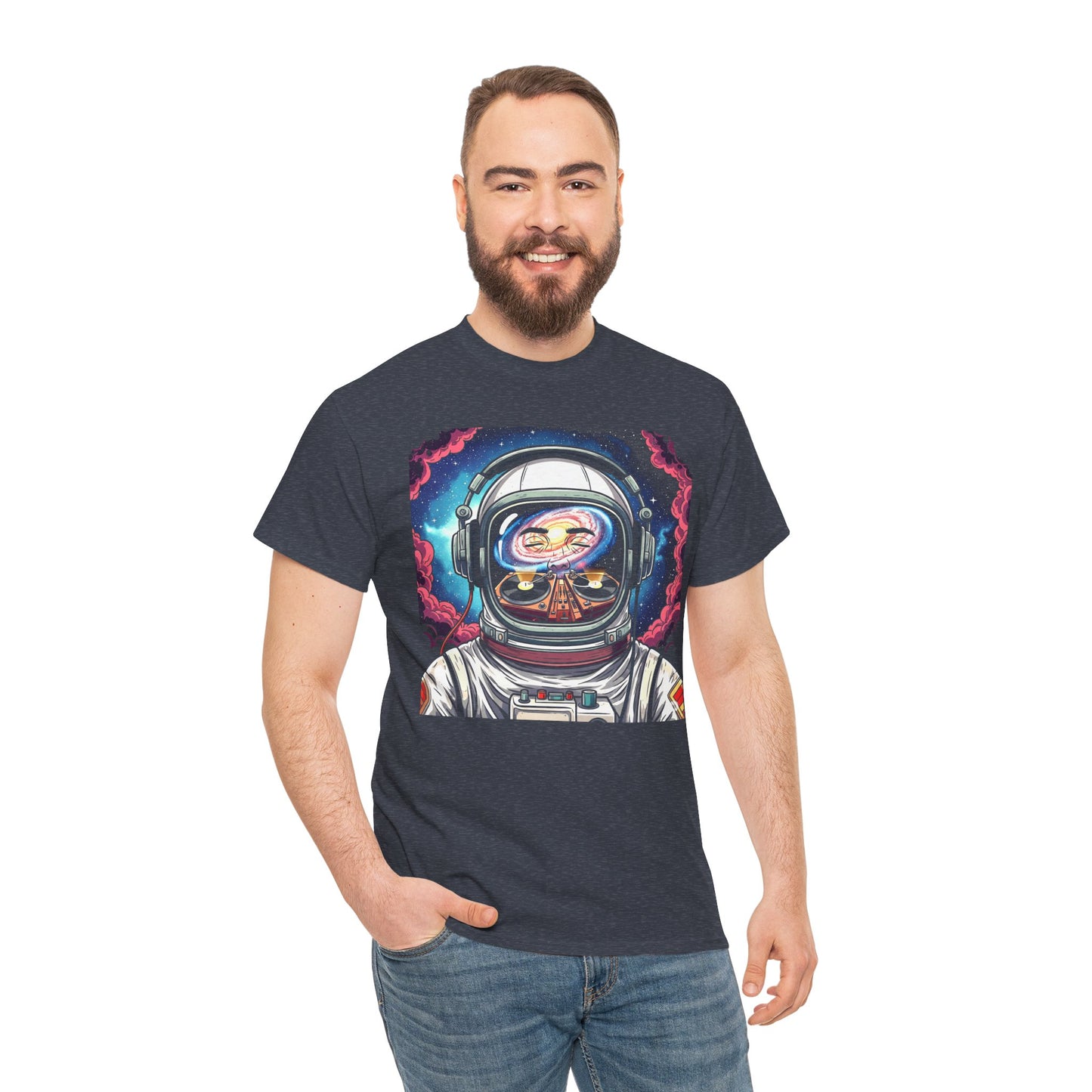DJ Spaceman Tee, Unisex Heavy Cotton T-Shirt, Casual Statement Wear