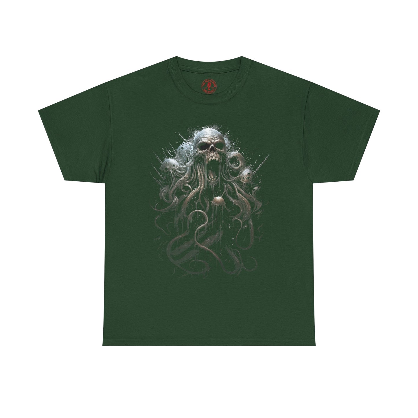 Wicked Skull Octopus Unisex Heavy Cotton Tee | Vintage T-Shirt, Graphic Tee, Casual Wear