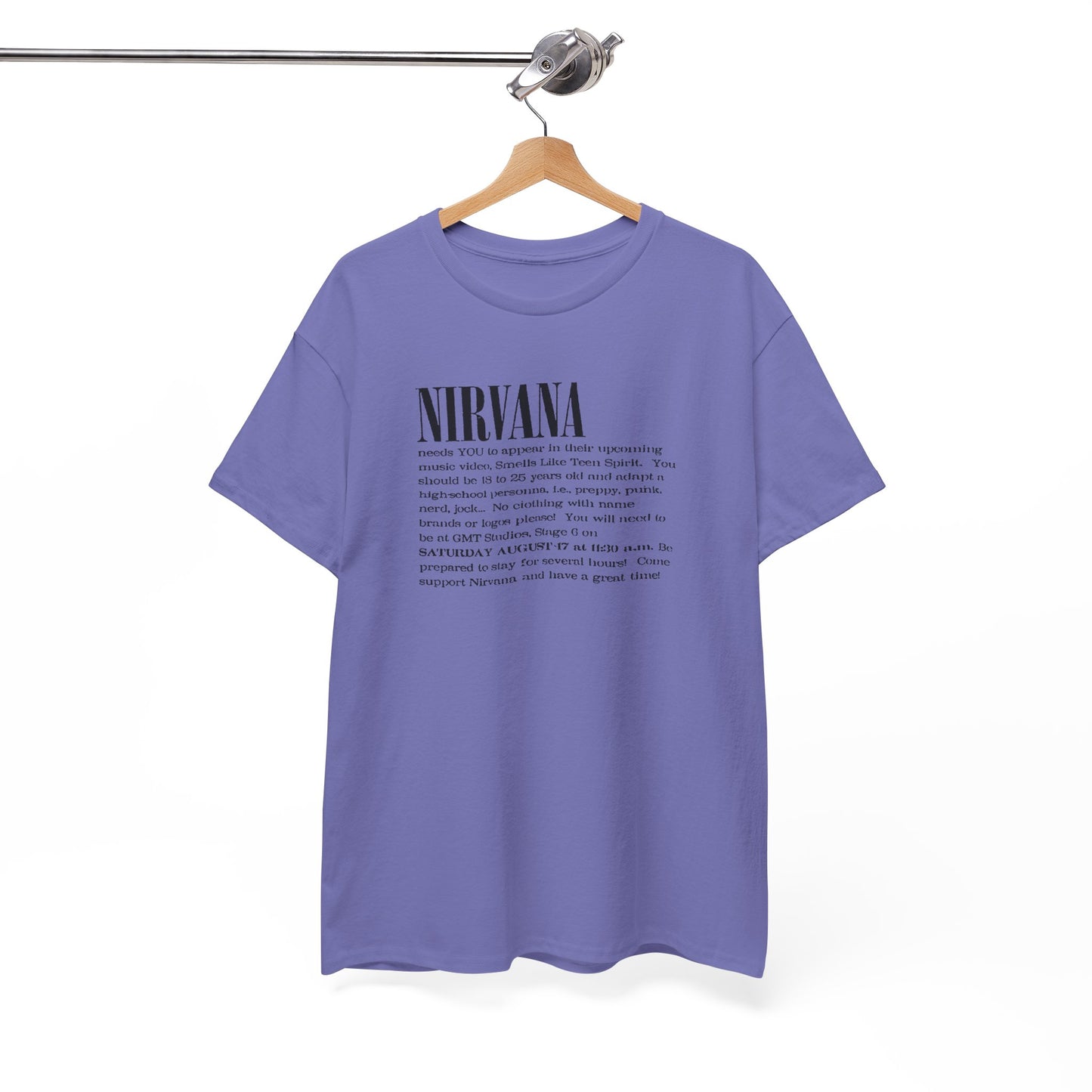 Retro Tee #209: Nirvana Smells Like Teen Spirit Casting Call