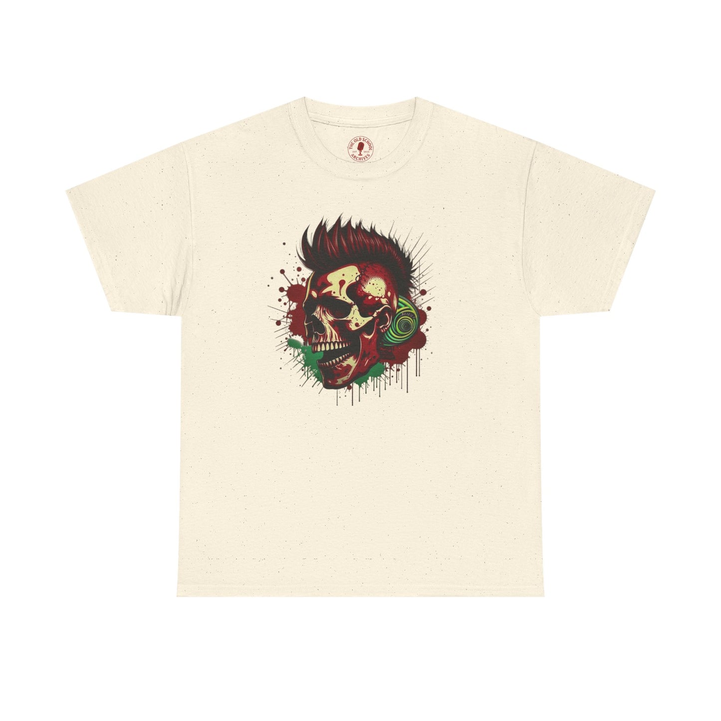 Mohawk Skull Unisex Heavy Cotton Tee Statement Shirt